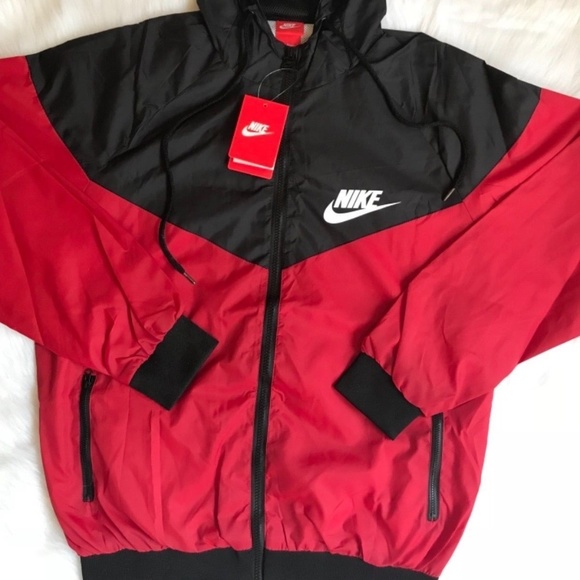 red and black nike windbreaker